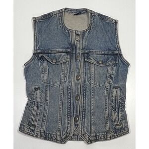 Biker Blues Harley Davidson Denim Vest Women's Size‎ XS